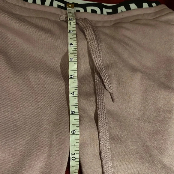 Ardene Nude pink white logo drawstrings jogger pants  Sz M - Picture 8 of 12